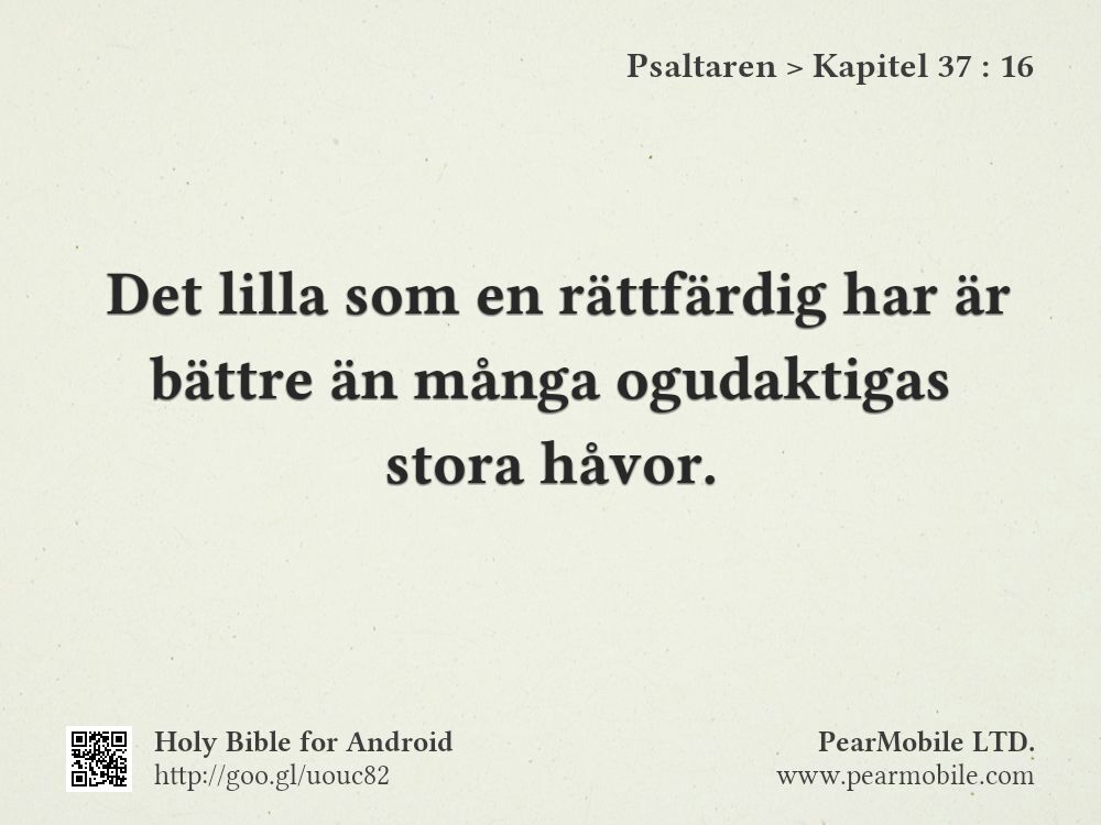 Psaltaren, Kapitel 37:16